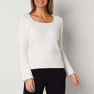 White square neck top